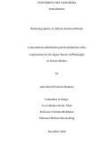 Cover page: Refracting Ipseity in African American Drama