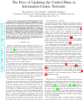 Cover page: The Price of Updating the Control Plane in Information-Centric Networks