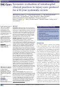 Cover page: Economic evaluation of intrahospital clinical practices in injury care: protocol for a 10-year systematic review