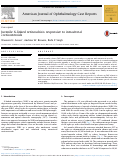 Cover page: Juvenile X-linked retinoschisis responsive to intravitreal corticosteroids