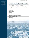 Cover page: Statistical change detection of building energy consumption: Applications to savings estimation