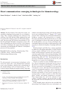 Cover page: Short communication: emerging technologies for biometeorology