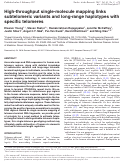 Cover page: High-throughput single-molecule mapping links subtelomeric variants and long-range haplotypes with specific telomeres