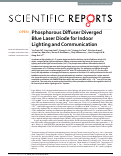 Cover page: Phosphorous Diffuser Diverged Blue Laser Diode for Indoor Lighting and Communication