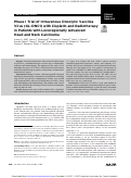 Cover page: Phase I Trial of Intravenous Oncolytic Vaccinia Virus (GL-ONC1) with Cisplatin and Radiotherapy in Patients with Locoregionally Advanced Head and Neck Carcinoma