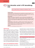 Cover page of Post-intervention control in HIV immunotherapy trials