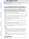 Cover page: Autonomic neurophysiologic implications of disorders comorbid with bladder pain syndrome vs myofascial pelvic pain.