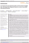 Cover page: Conventional and assisted suicide in Switzerland: Insights into a divergent development based on cancer-associated self-initiated deaths.