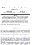 Cover page: Multidimensional Scaling Using Majorization: SMACOF in R