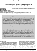 Cover page: Learning to Use an Emergency Department Information System: Impact on Patient Length of Stay