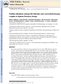 Cover page: Fertility intentions among HIV-infected, sero-concordant couples in Nyanza province, Kenya