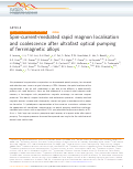 Cover page: Spin-current-mediated rapid magnon localisation and coalescence after ultrafast optical pumping of ferrimagnetic alloys