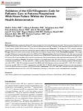 Cover page: Validation of the ICD-9 Diagnostic Code for Palliative Care in Patients Hospitalized With Heart Failure Within the Veterans Health Administration