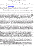 Cover page: Protein complex analysis project (PCAP): High throughput identification and structural characterization of multi-protein complexes during stress response in Desulfovibrio vulgaris: Microbiology subproject