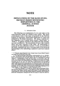 Cover page: Implications of the Rand Study: Racially-Based Sentencing Dispartities in the Criminal Justice System