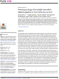 Cover page: Feeding ecology of broadbill swordfish (Xiphias gladius) in the California current.