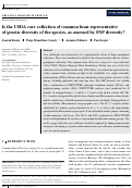 Cover page: Is the USDA core collection of common bean representative of genetic diversity of the species, as assessed by SNP diversity?