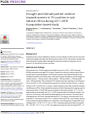 Cover page: Drought and intimate partner violence towards women in 19 countries in sub-Saharan Africa during 2011-2018: A population-based study