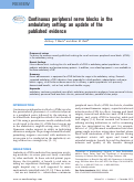 Cover page: Continuous peripheral nerve blocks in the ambulatory setting: An update of the published evidence