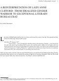 Cover page: Lady Anne Clifford: From Idealized Gender Warrior to Exceptional Literary Bureaucrat