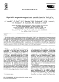 Cover page: High field magnetotransport and specific heat in YbAgCu4