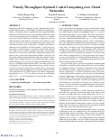 Cover page: Timely-Throughput Optimal Coded Computing over Cloud Networks