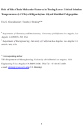 Cover page: Role of Side-Chain Molecular Features in Tuning Lower Critical Solution Temperatures (LCSTs) of Oligoethylene Glycol Modified Polypeptides
