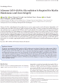 Cover page: Schwann Cell O-GlcNAc Glycosylation Is Required for Myelin Maintenance and Axon Integrity