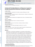 Cover page: Family and Friendship Networks and Obsessive-Compulsive Disorder Among African Americans and Black Caribbeans.