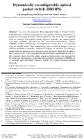 Cover page: Dynamically reconfigurable optical packet switch (DROPS)