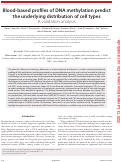 Cover page: Blood-based profiles of DNA methylation predict the underlying distribution of cell types