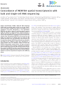 Cover page: Concordance of MERFISH spatial transcriptomics with bulk and single-cell RNA sequencing