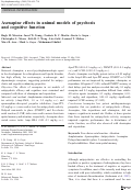 Cover page: Asenapine effects in animal models of psychosis and cognitive function