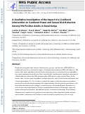 Cover page: A Qualitative Investigation of the Impact of a Livelihood Intervention on Gendered Power and Sexual Risk Behaviors Among HIV-Positive Adults in Rural Kenya