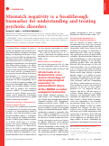 Cover page: Mismatch negativity is a breakthrough biomarker for understanding and treating psychotic disorders