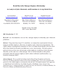 Cover page: Racial Bias in the Manager-Employee Relationship:  An Analysis of Quits, Dismissals, and Promotions at a Large Retail Firm