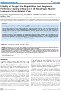 Cover page: Fidelity of Target Site Duplication and Sequence Preference during Integration of Xenotropic Murine Leukemia Virus-Related Virus