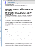 Cover page: The relationship between surrounding greenness in childhood and adolescence and depressive symptoms in adolescence and early adulthood.