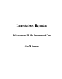 Cover page: Lamentations: Hayasdan