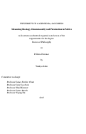 Cover page: Measuring Ideology, Dimensionality and Polarization in Politics