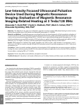 Cover page: MRI Heating of a LIFUP Device