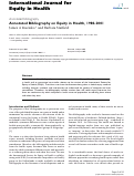 Cover page: Annotated Bibliography on Equity in Health, 1980-2001