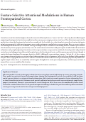 Cover page: Feature-Selective Attentional Modulations in Human Frontoparietal Cortex