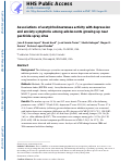 Cover page: Associations of acetylcholinesterase activity with depression and anxiety symptoms among adolescents growing up near pesticide spray sites.