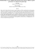 Cover page: Multimodality on screen: Multimodal spatial directions enhance children's spatial performance on virtual visual-spatial maps