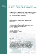 Cover page: Measurement of Passive Uptake Rates for Volatile Organic Compounds on Commercial Thermal Desorption Tubes and the Effect of Ozone on Sampling