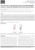 Cover page: The structure of Mycobacterium thermoresistibile MmpS5 reveals a conserved disulfide bond across mycobacteria.