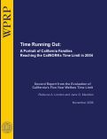 Cover page of Time Running Out:  A Portrait of California Families Reaching the CalWORKs Time Limit in 2004, Detailed Research Findings