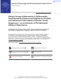 Cover page: Allergic Airway Inflammation is Differentially Exacerbated by Daytime and Nighttime Ultrafine and Submicron Fine Ambient Particles: Heme Oxygenase-1 as an Indicator of PM-Mediated Allergic Inflammation