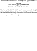 Cover page: Choice exploration and exploitation in purchase decisions: a longitudinal study of customers' exploration and exploitation of supermarket products.